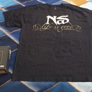 Nas Life is Good Black T-Shirt Size Xl